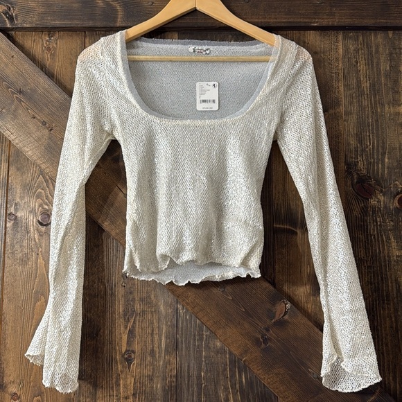 FREE PEOPLE Late Night Disco Sequins Layering Top - Picture 5 of 13